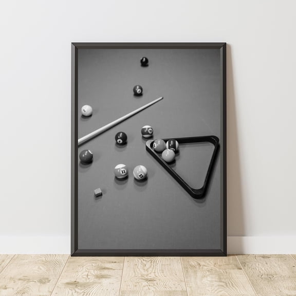 Billiard Pool Table Man Cave Poster Unframed Paper Print