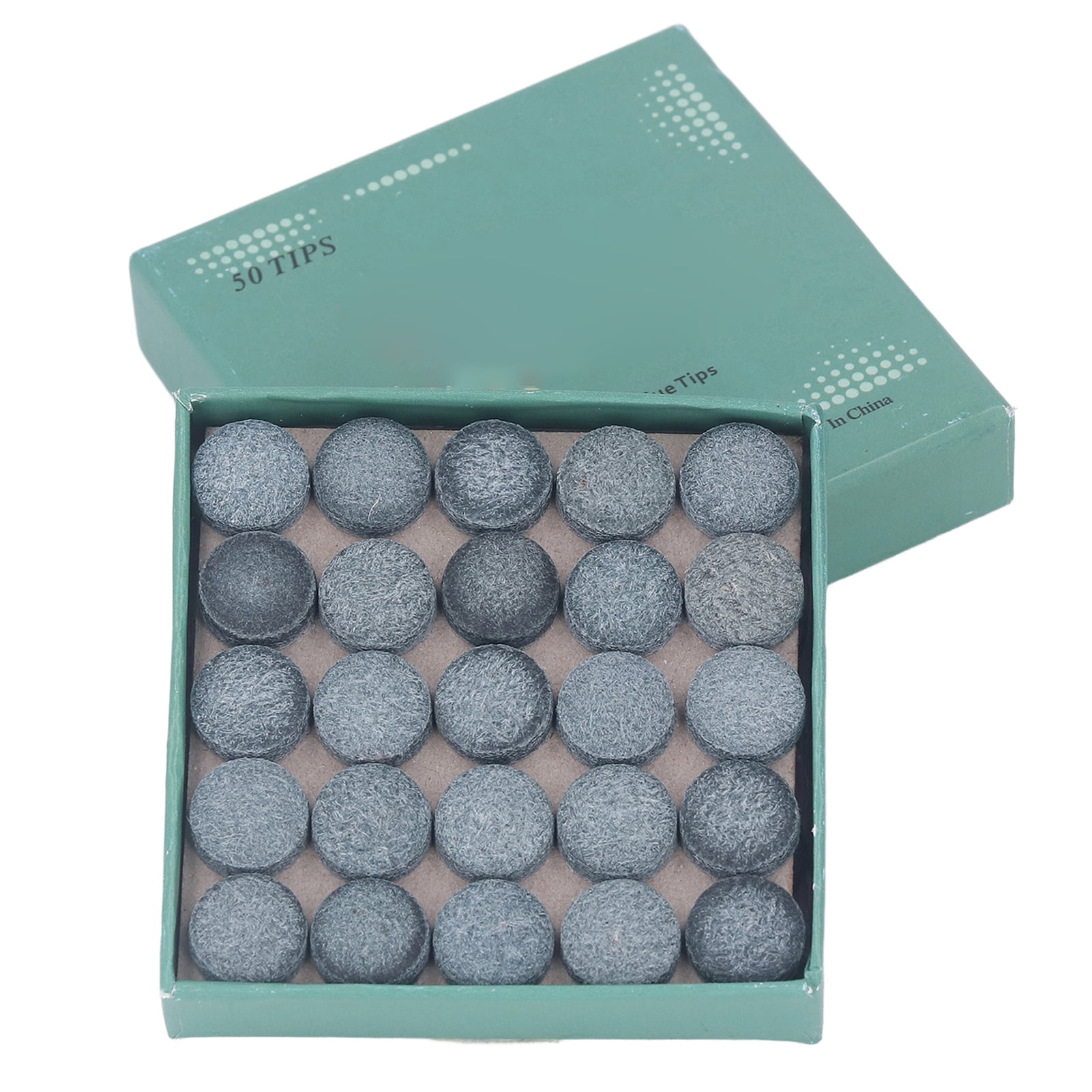 Billiard Pool Tips, 50PCS PU Stick Tips Replacement Kit With Storage