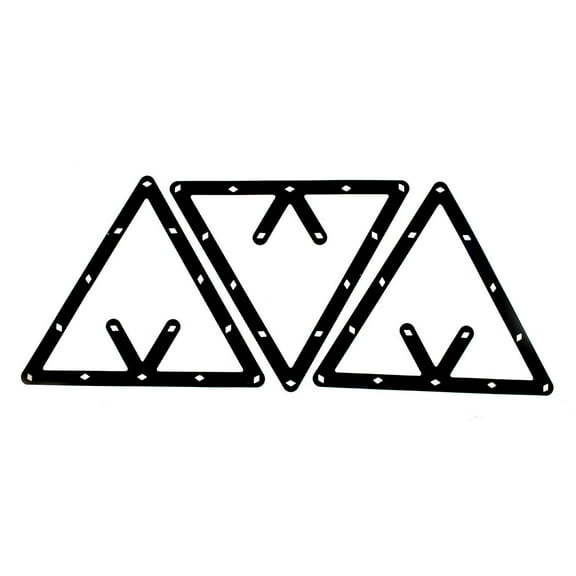 Billiard Pool Triangle Cue Magic Rack Sheet Black 3pcs for 9/10 Ball Snooker