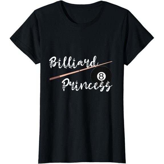 Billiard Princess Pool Snooker Girl 8 8 Ball Billards Game T-Shirt