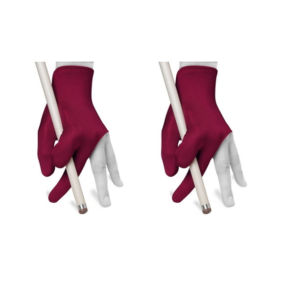 Billiard Quality Pool Cue Glove - Fits either hand - One size fits all - Choose your color - Burgundy