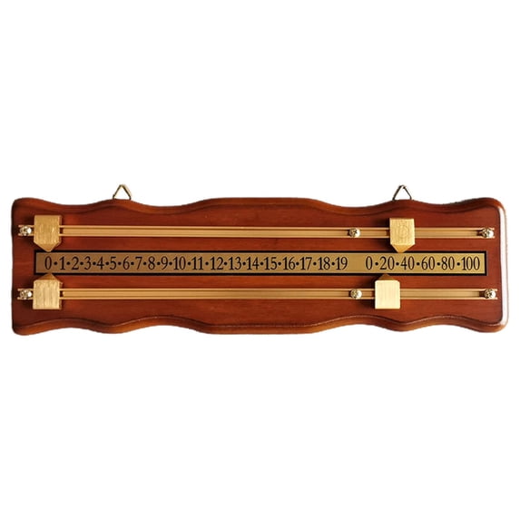 Billiard Score Board Scoring Device, Billiard Score Keeper Shuffleboard Scoreboard Snooker Scoreboard for 2 Player,Club Accessories ,Foosball Brown