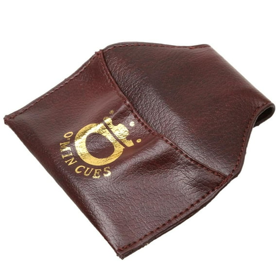 Billiard Snooker Pool PU Leather Chalk Holder Pouch Bag W/Clip Gray - Brown, Approx.10.5x10cm / 4.1x3.9inch