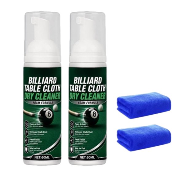 Billiard Table Cloth Dry Cleaner Foam Formula, Billiard Table Cloth Dry Cleaner, Restores Felt Smoothness, Removes Chalk Dust, Easy to Use, For Home Gym Club Use