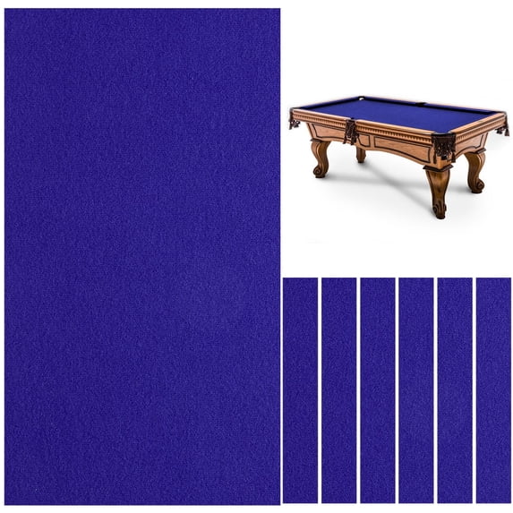 Billiard Cloth, 8.5ft Pool Table Felt Cloth for 8ft Pool Tables, Nylon & Felt Blended Billiard Protector with 6 Cloth Strips, Super Cloth Stretching Capacity, Used for Home, Clubs, Bars