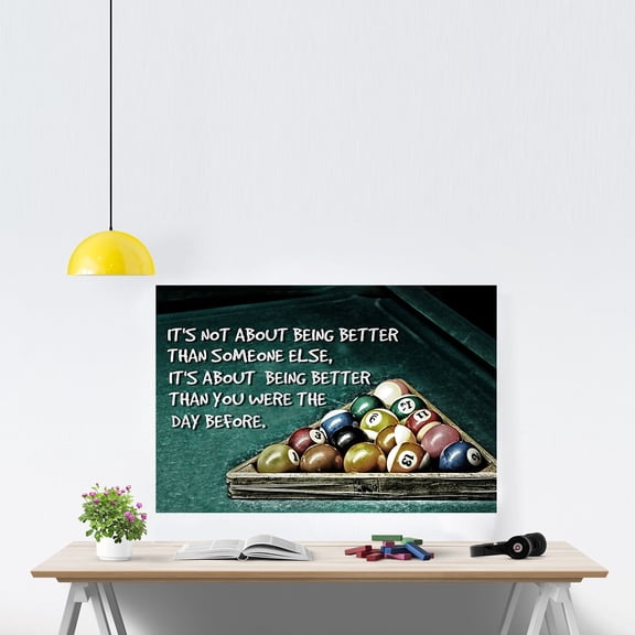 Billiard The Day Before Horizontal Poster Billiard Poster Gift for Billiard Lover 24 x 36 Inch Poster