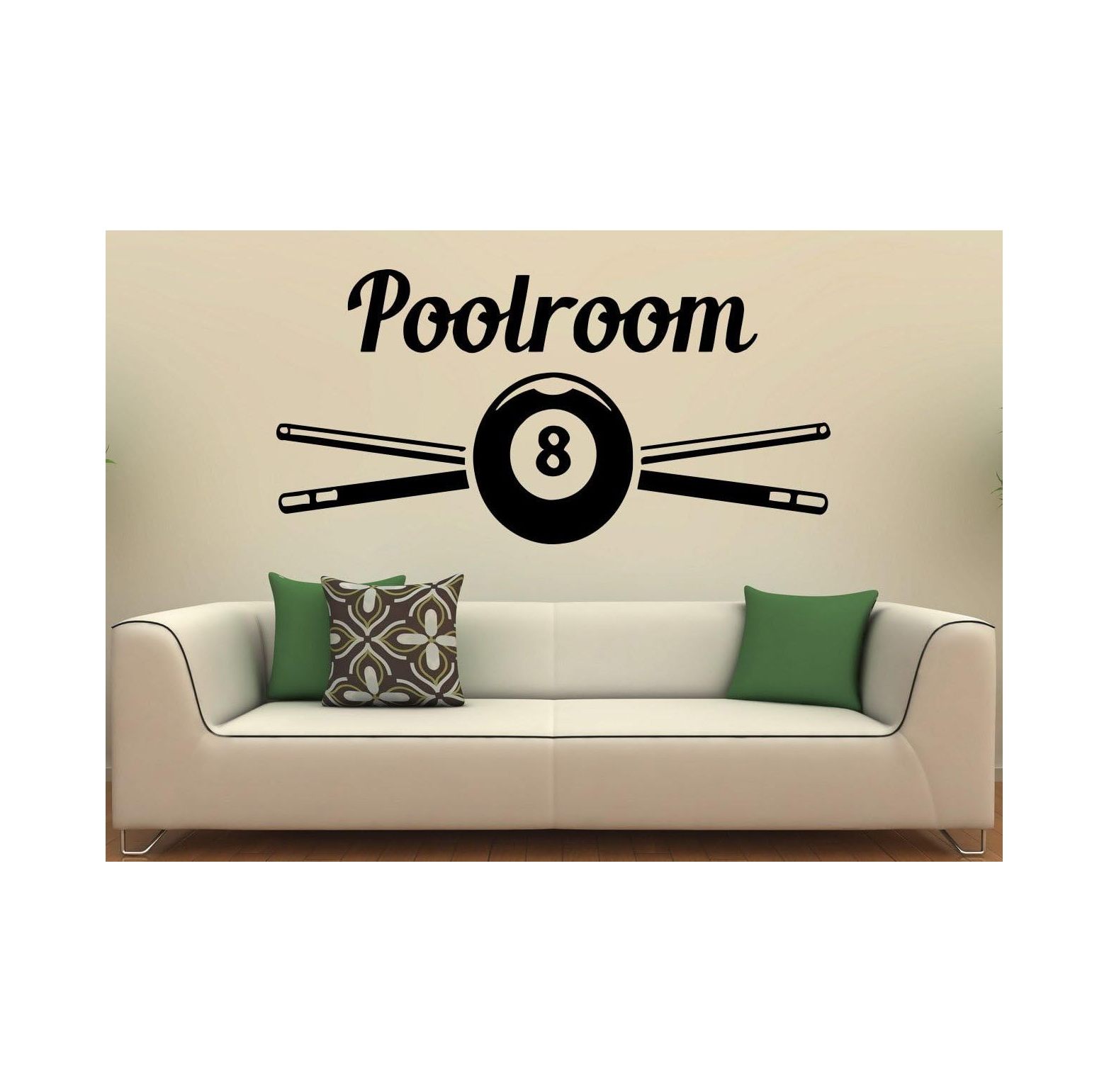 Billiard Wall Decal Snooker Vinyl Sticker Bals Sports Game Home ...