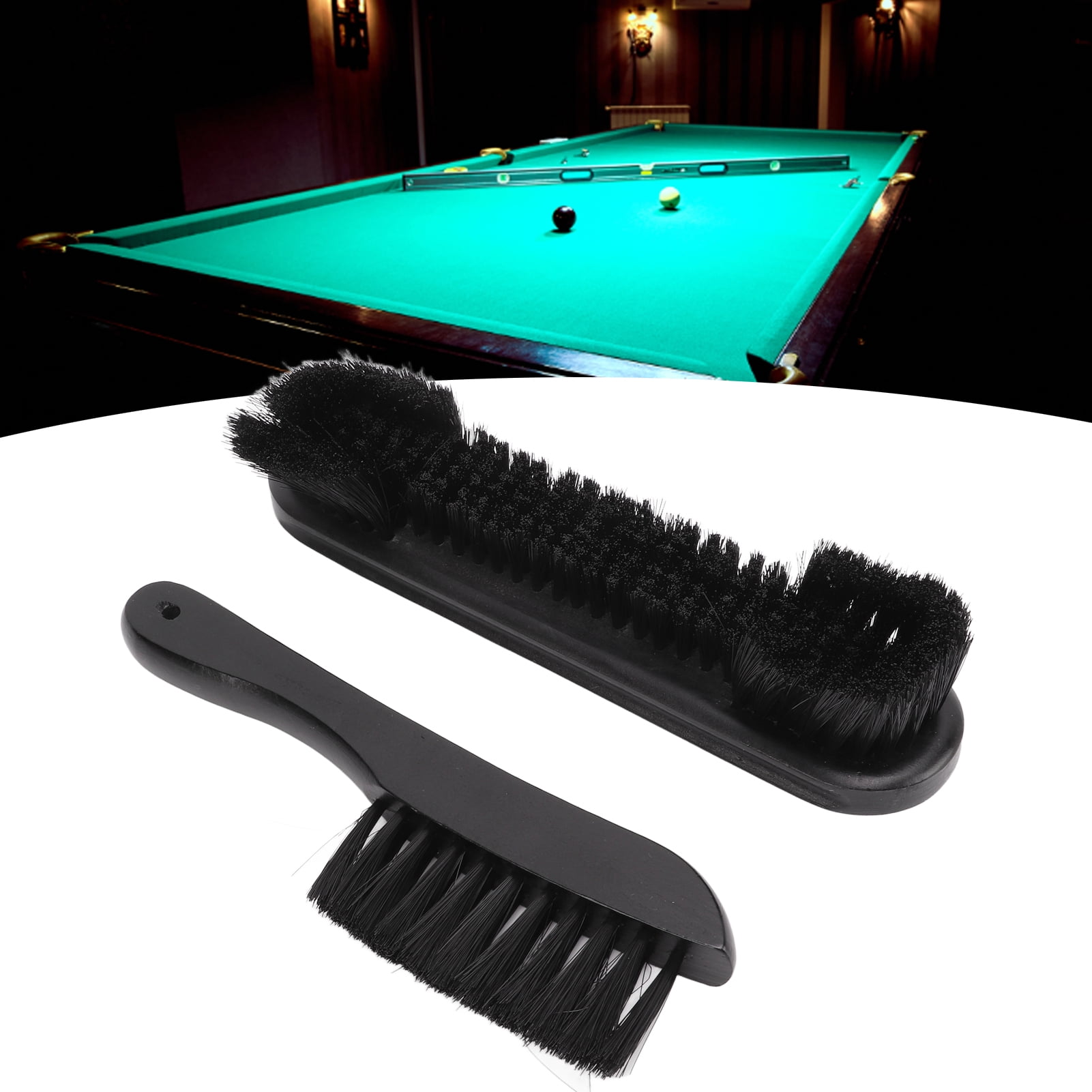 Billiards 9in Pool Table Brush 8.5in Rail Brush Kit Cleaning Tools With