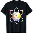 thumbnail image 1 of Billiards Atom Pool Table Snooker Pyramid Billiard Stick T-Shirt, 1 of 5