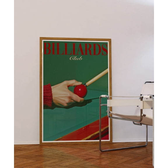 Billiards Club 70s Retro Poster Unframed Paper Print