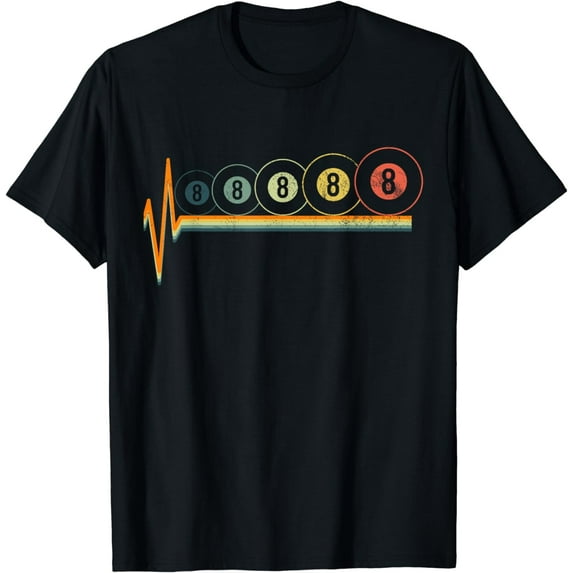 Billiards Eight Vintage Retro T-Shirt