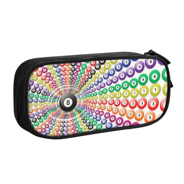Billiards Game Pub Sport Pool Pencil Cases for Girls Boys Large