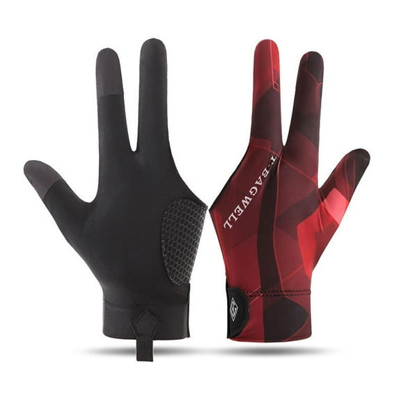 Billiards Glove Left Right Hand 3 Finger Snooker Billiard Sticker NonSlip D8X3