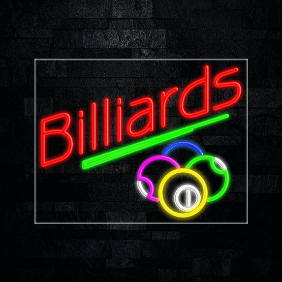 Billiards LED Neon Sign 28"L x 22"H #31663
