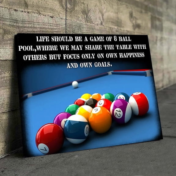 Billiards Life Should Be A Game Of Ball Poster (2) Billiard Poster Gift for Billiard Lover 11 x 17 Inch Poster