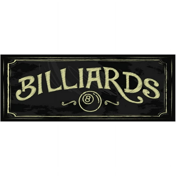 Billiards Metal Sign