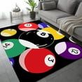thumbnail image 1 of Billiards Minimalist Design Area Rugs Colorful Billiard Balls Entryway Rug Short Pile Non-Slip Doormat Soft Washable Indoor Thin Floor Carpet 4x8ft, 1 of 6