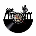 thumbnail image 1 of Billiards Player Wall Sign Personalised Wall Clock Unique Pool Billiards Snooker Room Decor Vinyl Record Clock Man Cave Gift Without LED, 1 of 7
