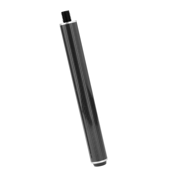 Billiards Pool Cue Extension with Back Cap Compact Portable Carbon Fiber Cue End Lengthener for Games Player Entertainment Billiard Cues Length 26cm