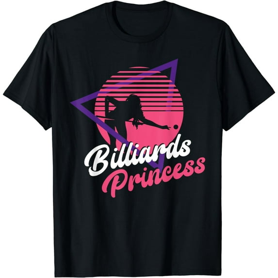 Billiards Pool Player Ball Girl Retro Vintage Billiards T-Shirt