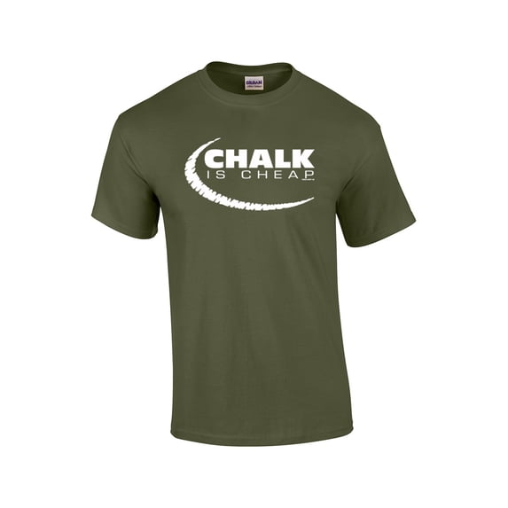 Billiards Pool Player Chalk Is Cheap Funny Eight Nine Ball Play League Team Humorous Sarcastic Tee-Military-Large