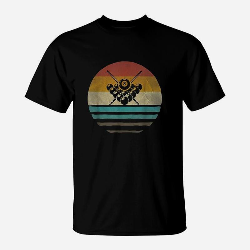 Billiards Pool Retro Sunset Old School TShirt - Walmart.com