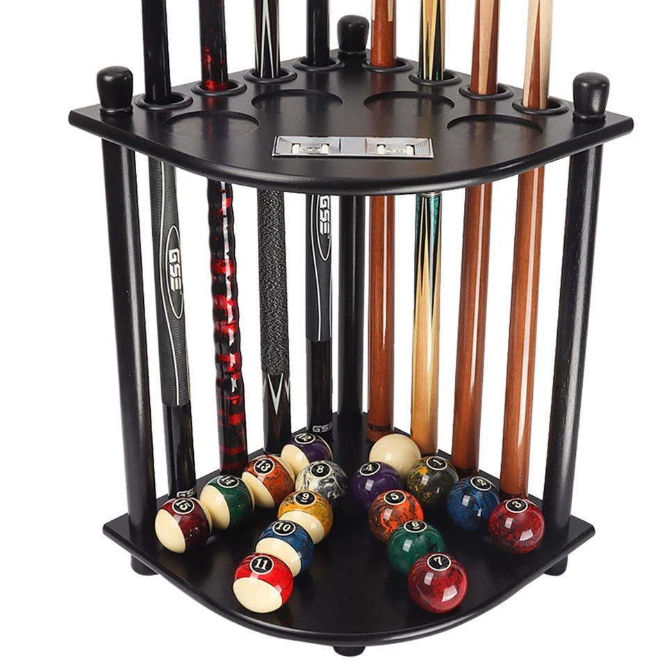 Billiards Pool Stick Holder CornerStyle Floor Stand Billiard Pool Cue ...