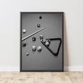 Billiards Pool Table Wall Art Print, Classic Cue Sports Theme, Modern ...