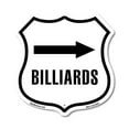 thumbnail image 1 of Billiards Right 12 inch X 12 inch Shield-Shaped Rust-Free Aluminum Metal Sign Weather Resistant Made in the USA, 1 of 6