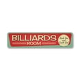 thumbnail image 1 of Billiards Room Gameroom Aluminum Metal Decor Sign - 4x18 inches, 1 of 4