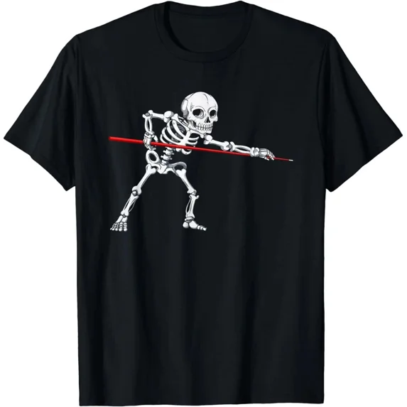 Billiards Skeleton Halloween Pool Snooker Cue Sport Humor Unisex Tee, up to size 5XL