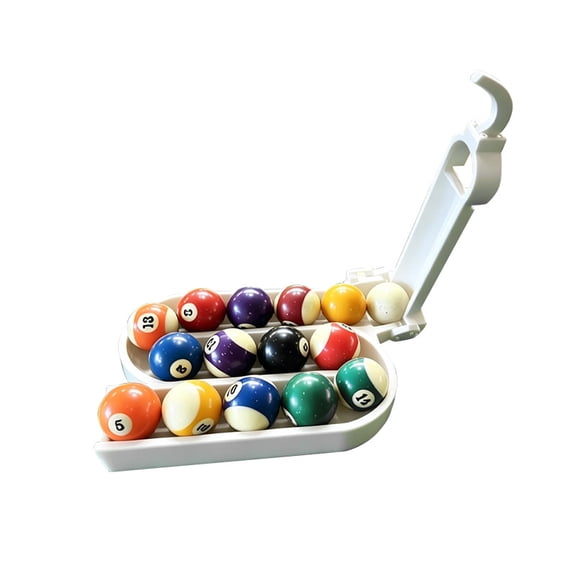 Billiards & Snooker Training Rack, Holds 15 Balls, Billiard Training Tools for Straight Shot & Cue Control, Pool Table Accessories(white)Q
