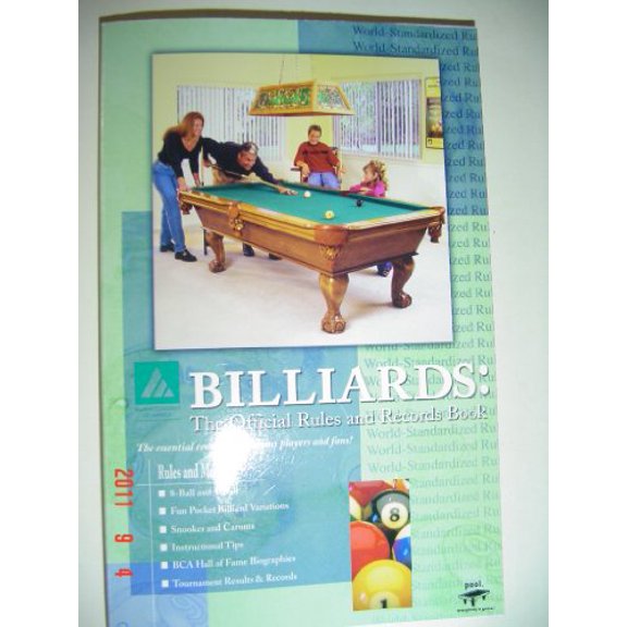 Pre-Owned Billiards: The Official Rules & Records Book, 2004 Edition (World-Standardized Rules) (Paperback) 1878493140 9781878493149