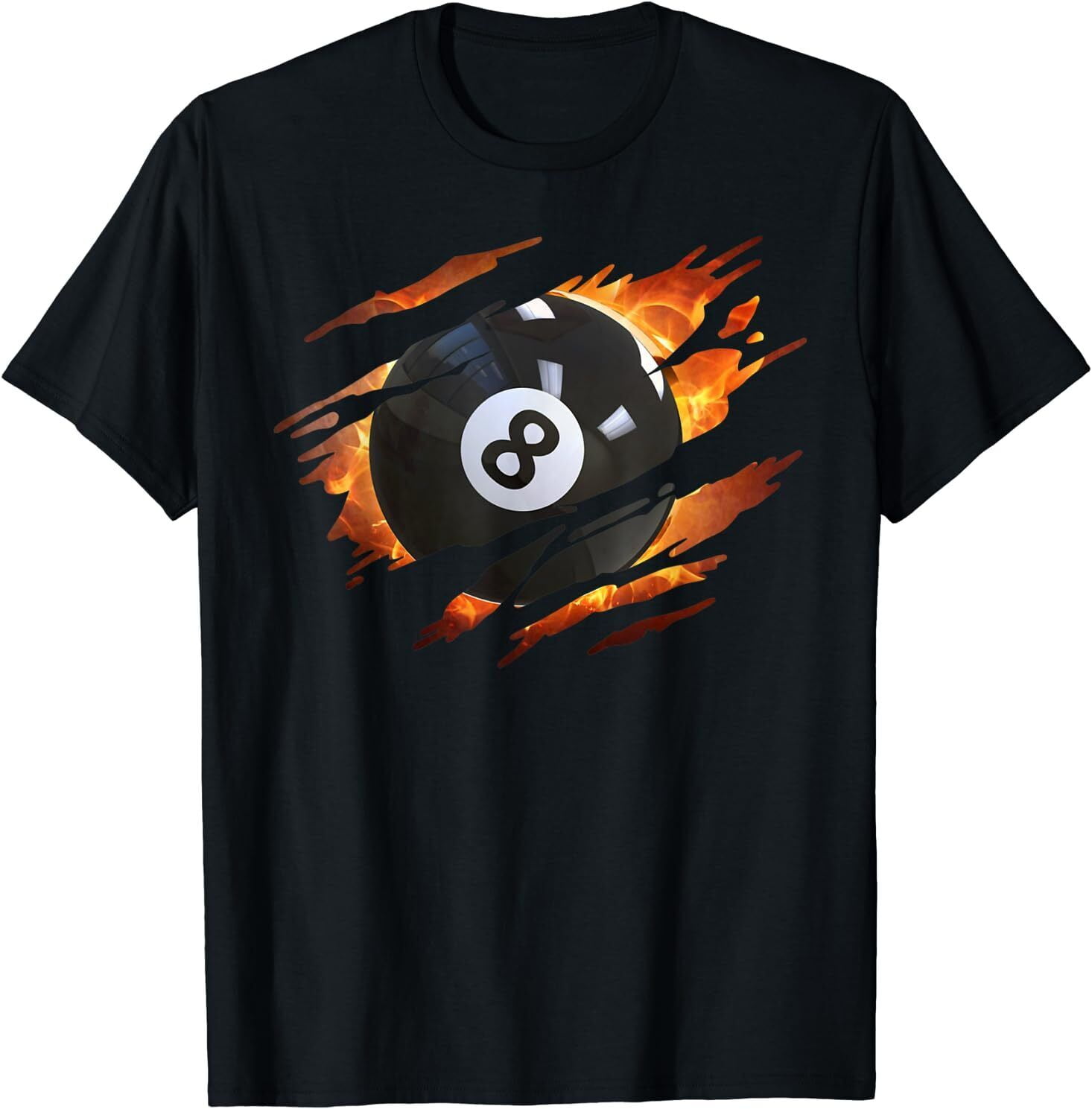 Billiards Tshirts Men 8 Ball Pool Tshirts Pool League T-Shirt Size S ...