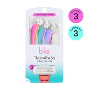 Billie 3-Blade Women's Disposable Razors, The Malibu Set, Women's Manual Razors, 3 Ct