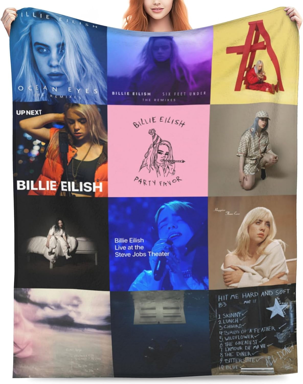 Billie Blanket Throw Air Conditioning Blanket Eilish Merch Album Covers