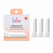 Lames de recharge Billie Dermaplane, lames en acier inoxydable avec micro-gardes de sécurité, rasoir manuel, 3 Ct