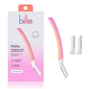 طقم Billie Dermaplane Starter، مقبض قابل لإعادة الاستخدام مع 3 شفرات لإعادة التعبئة، ماكينة حلاقة يدوية للنساء، ماليبو