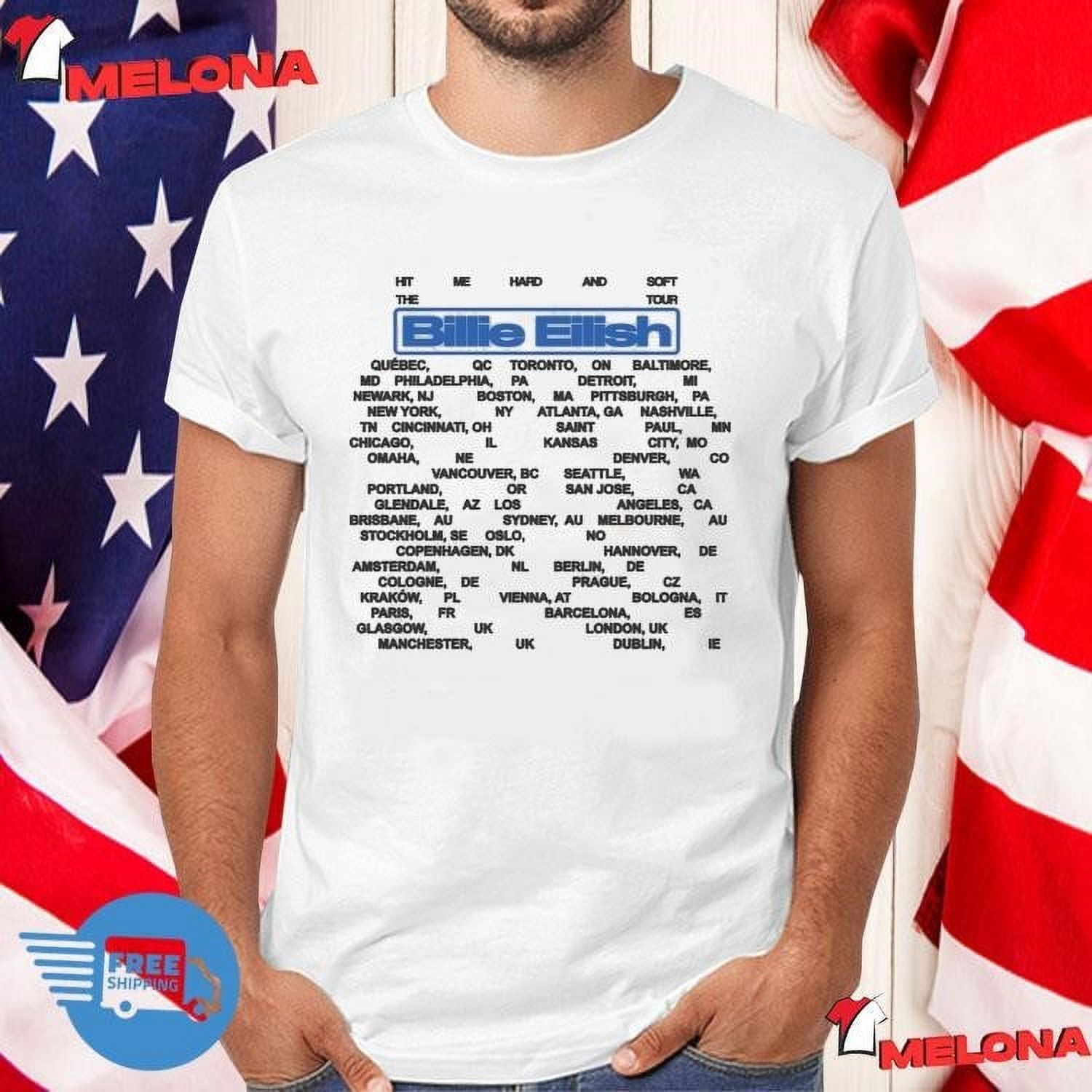 Billie Eilish Billie Photo Hit Me Hard And Soft Tour 2024 Shirt