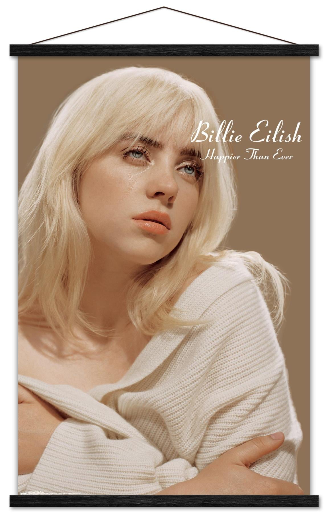 Billie Eilish - Cover Wall Poster with Wooden Magnetic Frame