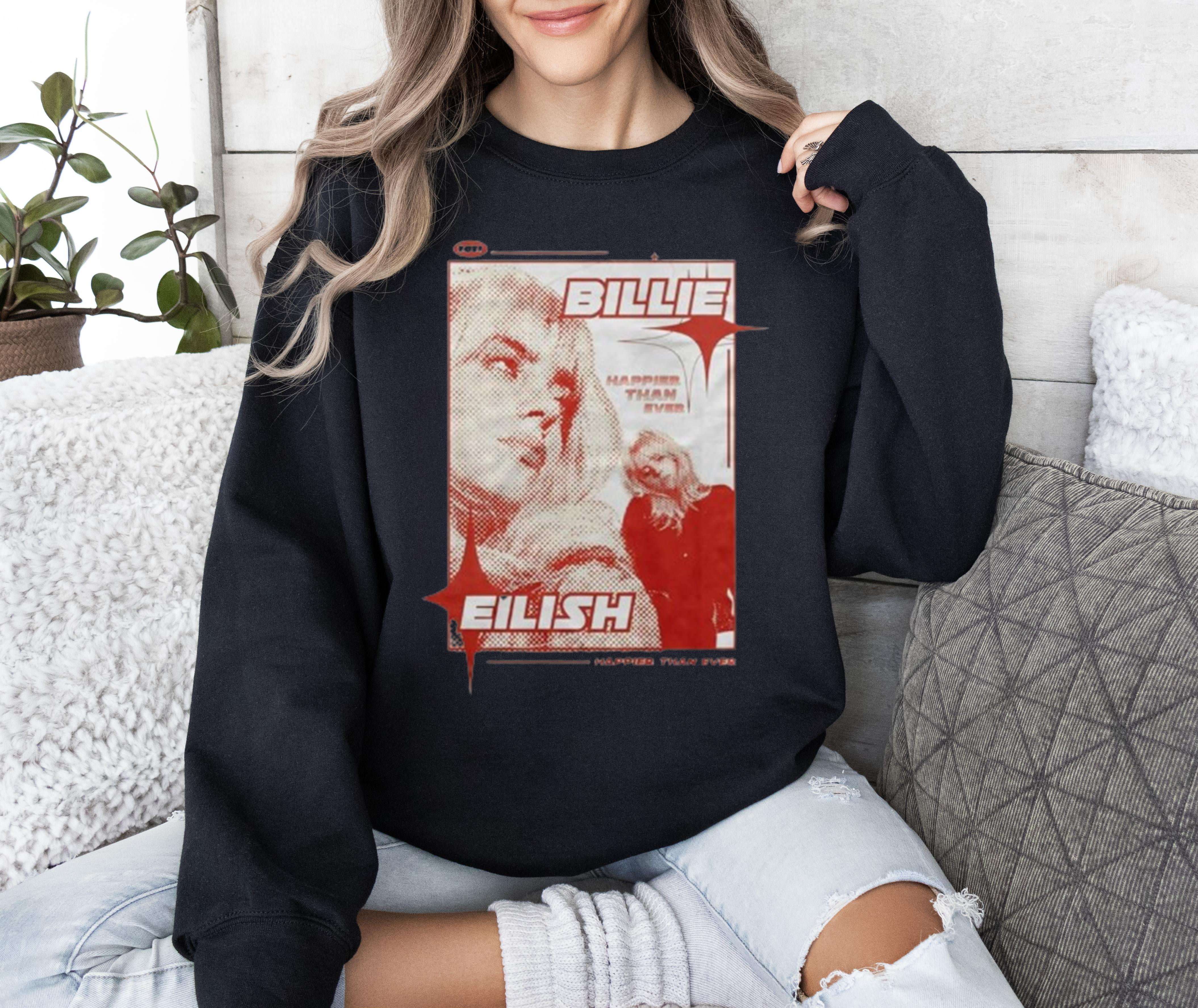 Billie Eilish Graphic, Pop Sweatshirt, Bad Guy, Unisex Gift