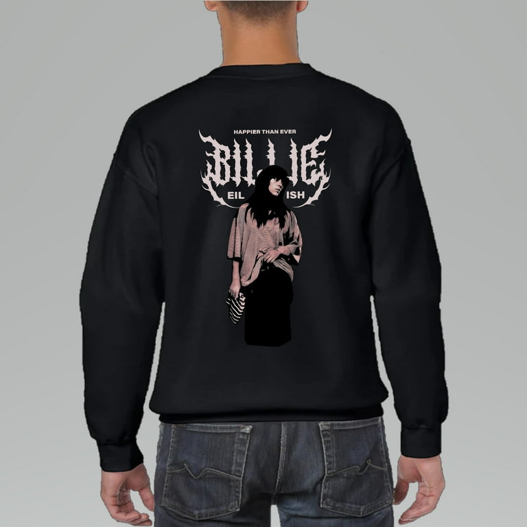 Billie Eilish Happier Than Ever Vintage Tour Sweater Back Side Unisex Sweater Back Side for Men and Women up to Size 4XL Walmart