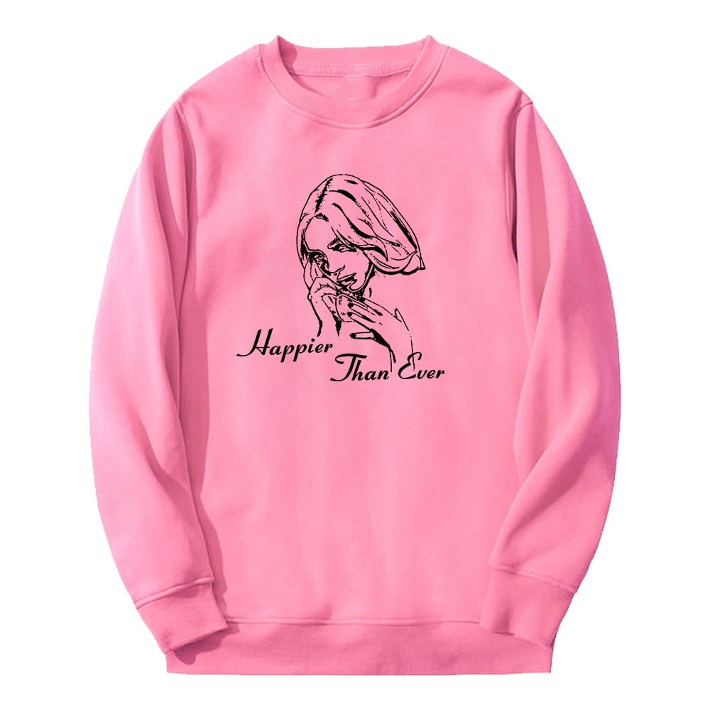 Billie Eilish Merch Happier Than Ever Sweatshirt Crewneck Long Sleeve Streetwear Men Women Fashion Clothes Walmart