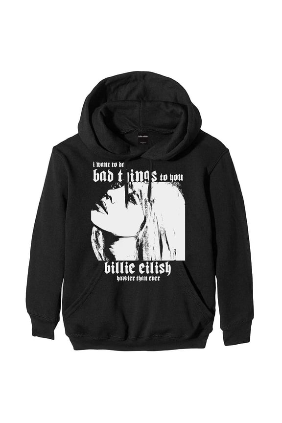 Billie Eilish Unisex Pullover Hoodie Sweatshirt Bad Things (XX-Large)