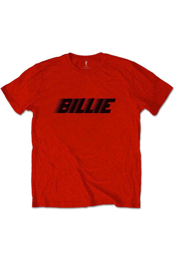 Billie Eilish Unisex T-Shirt Racer Logo & Blohsh (Back Print) (XX-Large)