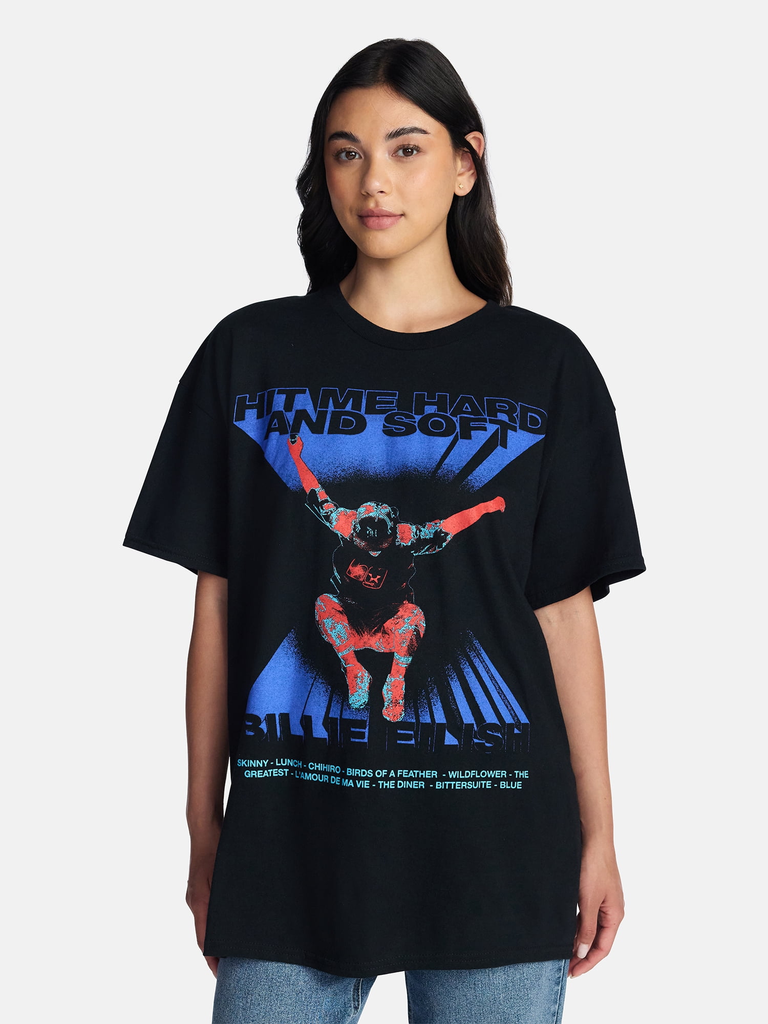 Billie Eilish Women's Hit Me Hard and Soft Graphic Tee with Short