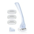 thumbnail image 1 of Billie Razors for Women Shave Kit  Womens Razor + 4 x 5-Blade Razor Refills + Magnetic Holder  Cool Blue, 1 of 8