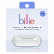 Billie Women s Razor 5-Blade Razor Cartridge Refills, 4 Ct