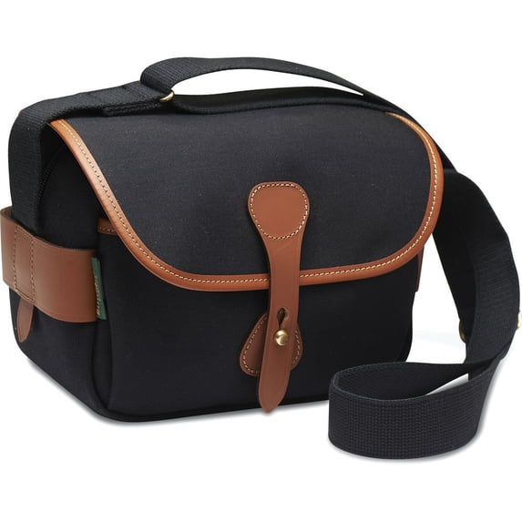 Billingham S2 Shoulder Bag (Black Canvas/Tan Leather)