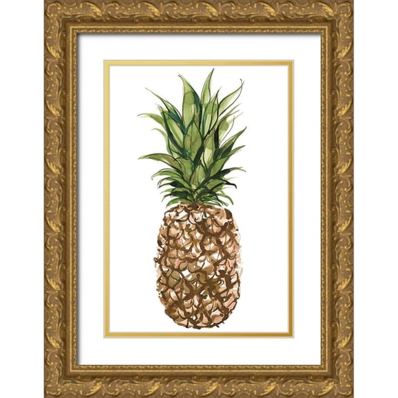 Billinghurst, Marina 11x14 Gold Ornate Wood Framed with Double Matting Museum Art Print Titled - Pineapple